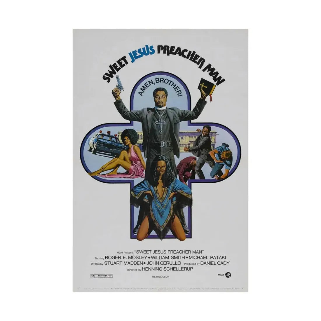 SWEET JESUS PREACHER MAN 1973 - Paper Movie Poster - The Sticker Space
