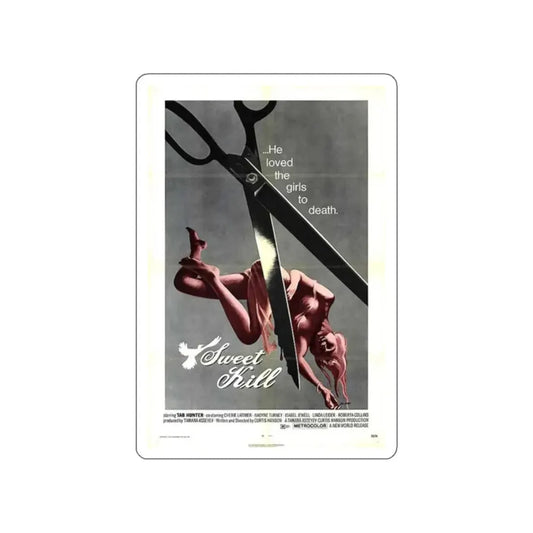 SWEET KILL 1972 Movie Poster STICKER Vinyl Die-Cut Decal 2 Inch - The Sticker Space