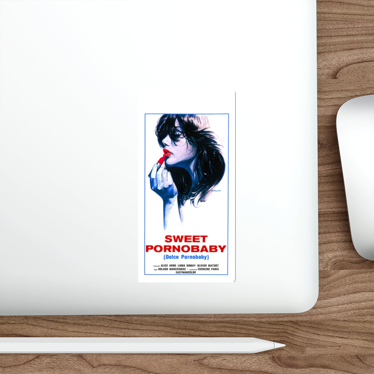 SWEET PORNOBABY (KISS ME KILLER) 1977 Movie Poster STICKER Vinyl Die-Cut Decal-The Sticker Space