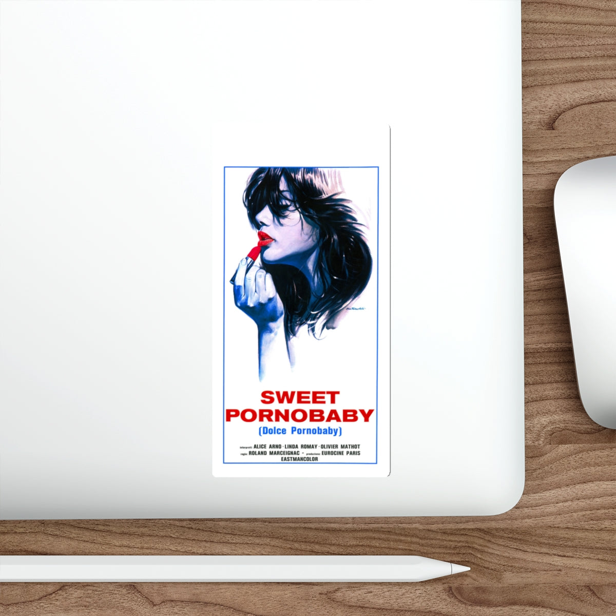 SWEET PORNOBABY (KISS ME KILLER) 1977 Movie Poster STICKER Vinyl Die-Cut Decal-The Sticker Space