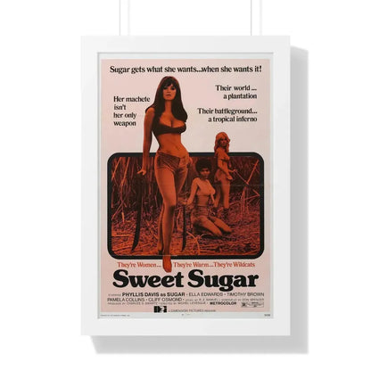 SWEET SUGAR 1972 - Framed Movie Poster 16″ x 24″ White - The Sticker Space