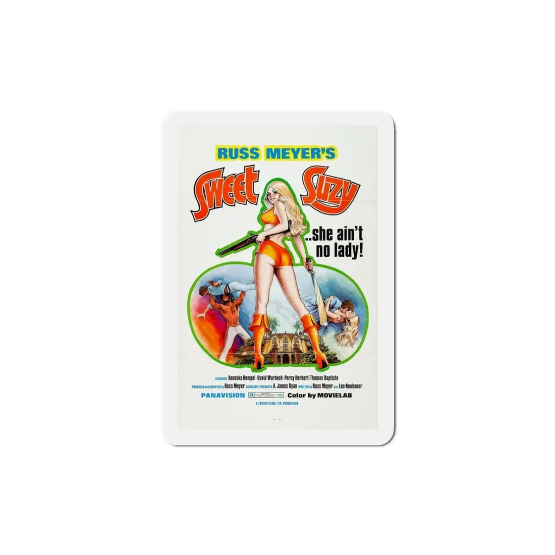 Sweet Suzy 1973 Movie Poster Refrigerator Magnet 4 Inch - The Sticker Space