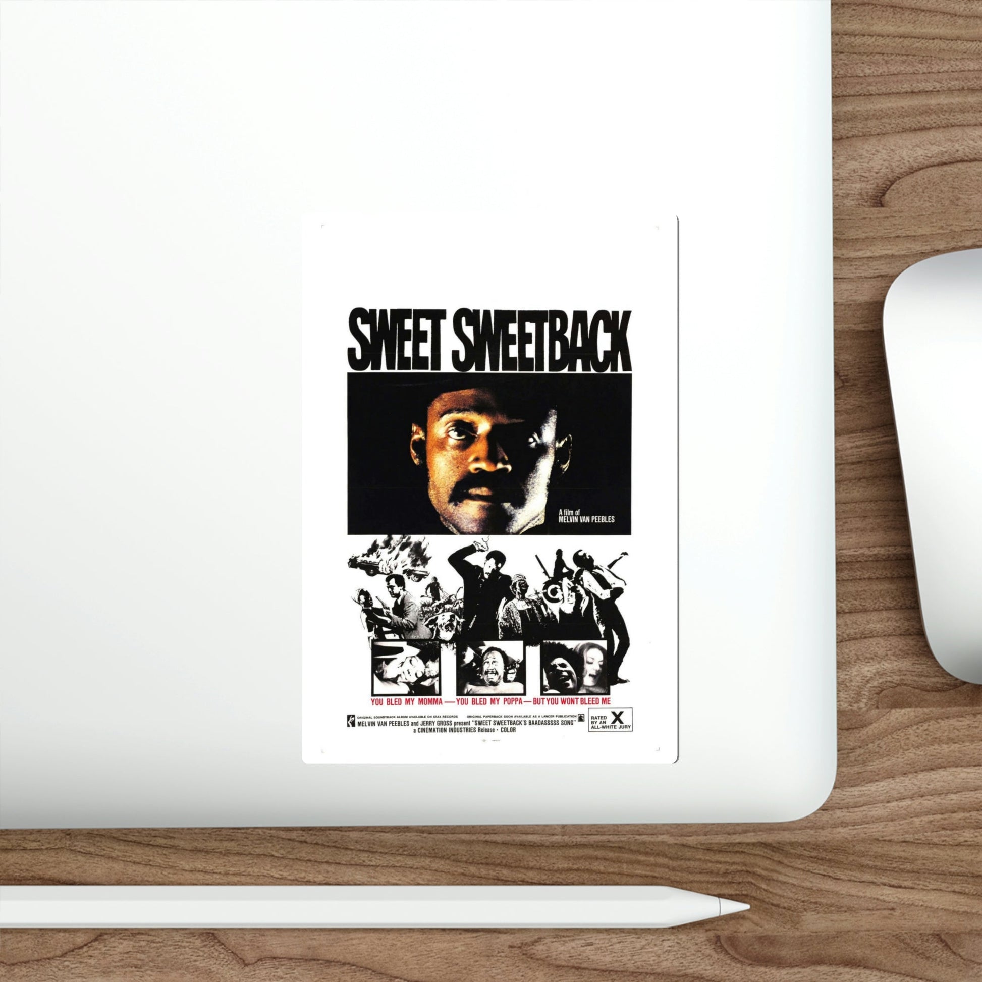 Sweet Sweetback's Baadasssss Song 1971 Movie Poster STICKER Vinyl Die-Cut Decal-The Sticker Space
