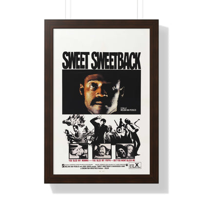 SWEET SWEETBACK'S BAD ASS SONG 1971 - Framed Movie Poster-16″ x 24″-The Sticker Space