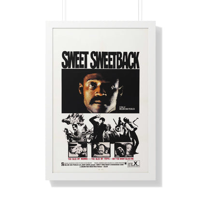 SWEET SWEETBACK'S BAD ASS SONG 1971 - Framed Movie Poster-20" x 30"-The Sticker Space