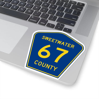 Sweetwater County Route 67 WY (Wyoming) (Road Sign) STICKER Vinyl Kiss-Cut Decal - The Sticker Space