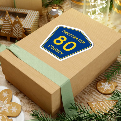 Sweetwater County Route 80 WY (Wyoming) (Road Sign) STICKER Vinyl Kiss-Cut Decal - The Sticker Space