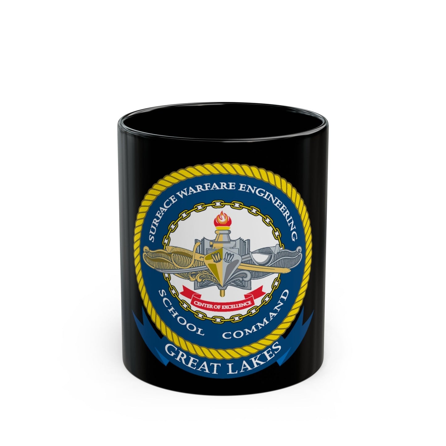 SWESC Great Lakes (U.S. Navy) Black Coffee Mug-11oz-The Sticker Space