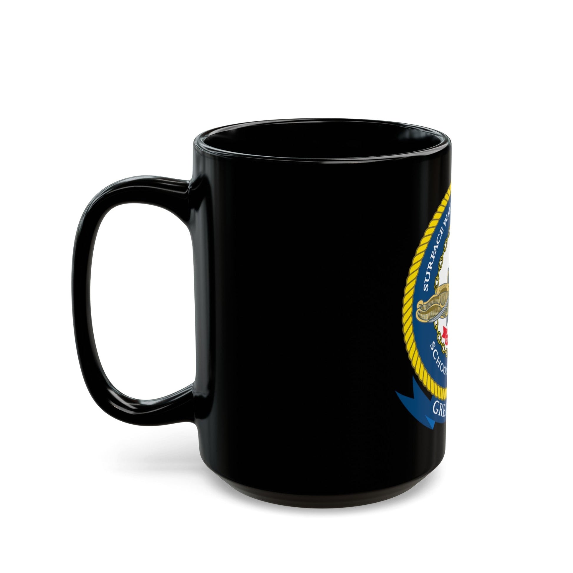 SWESC Great Lakes (U.S. Navy) Black Coffee Mug-The Sticker Space