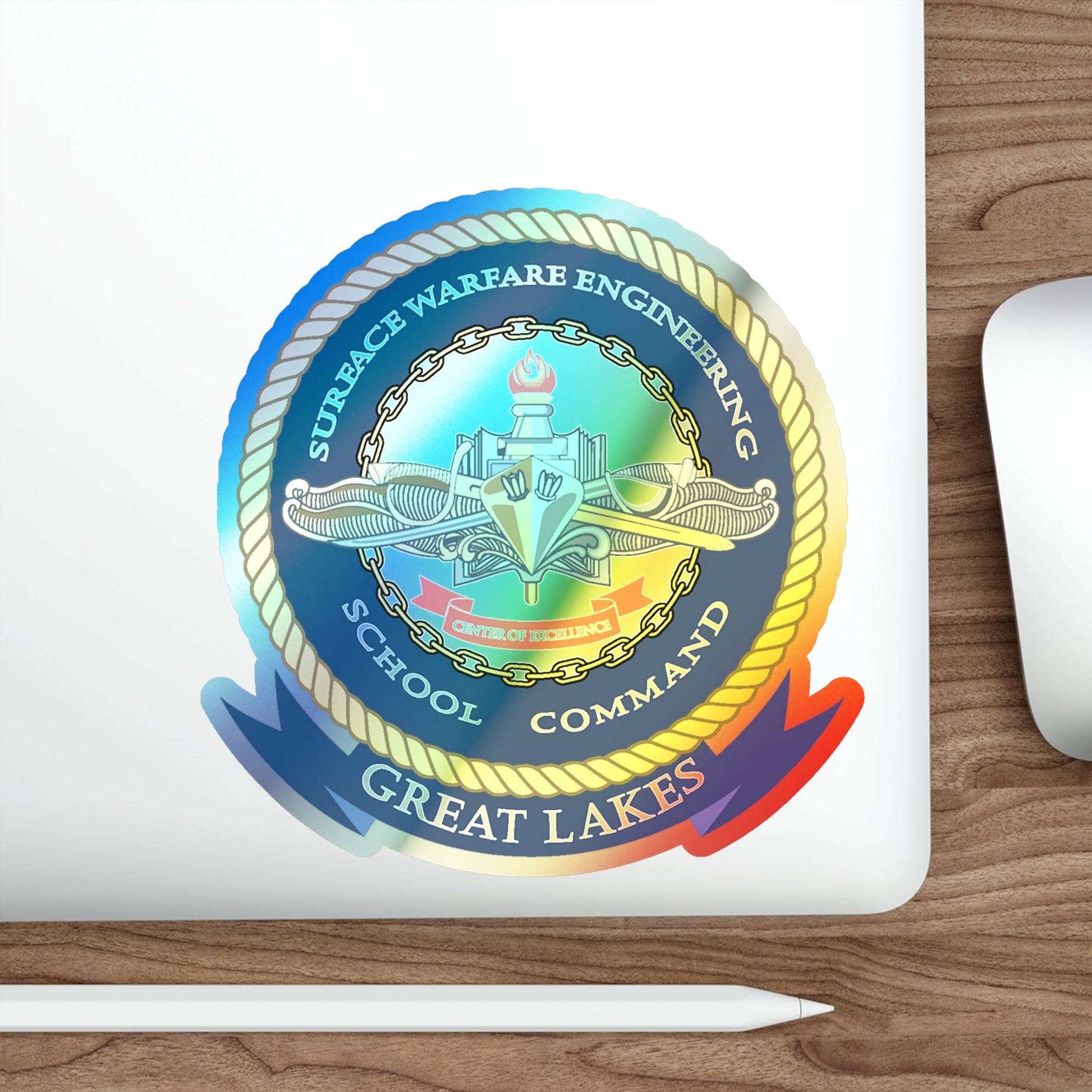SWESC Great Lakes (U.S. Navy) Holographic STICKER Die-Cut Vinyl Decal-The Sticker Space