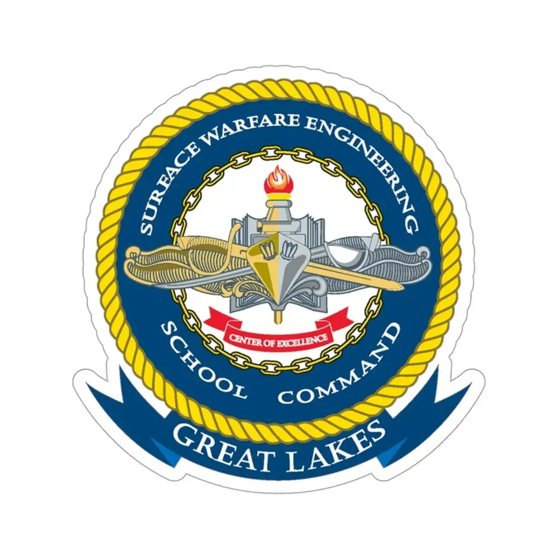 SWESC Great Lakes (U.S. Navy) STICKER Vinyl Die-Cut Decal 3 Inch - The Sticker Space