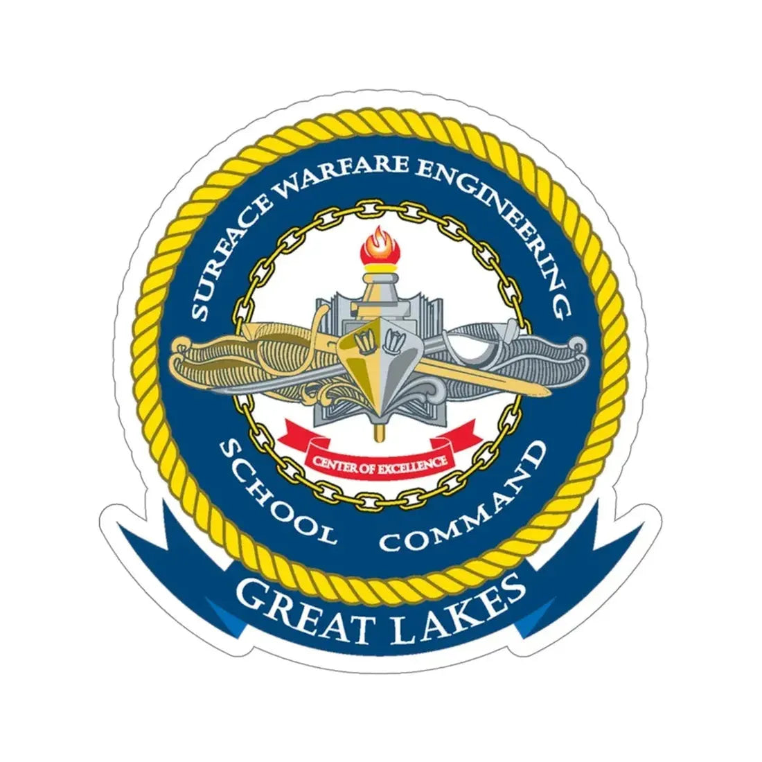 SWESC Great Lakes (U.S. Navy) STICKER Vinyl Die-Cut Decal 4 Inch - The Sticker Space