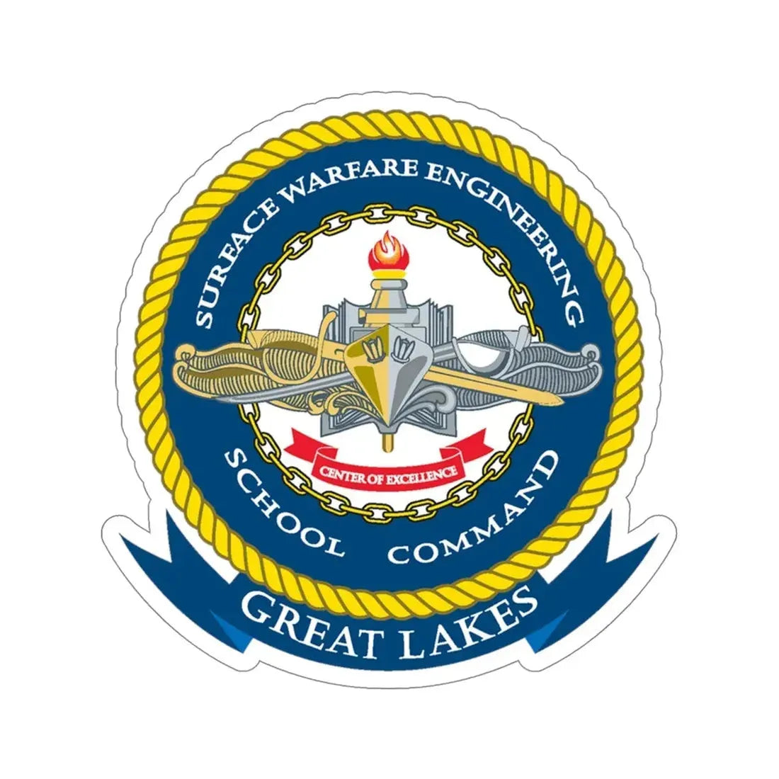 SWESC Great Lakes (U.S. Navy) STICKER Vinyl Die-Cut Decal 6 Inch - The Sticker Space
