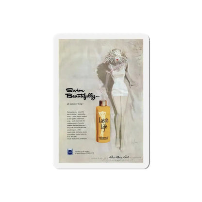 Swim Beautifully, advertisement, Cosmopolitan, July 1957 (Magazine Illustration) Refrigerator Magnet 6 Inch Die-Cut - The Sticker Space