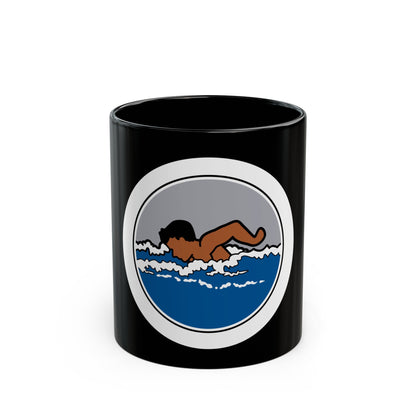 Swimming (Boy Scout Merit Badge) Black Coffee Mug-11oz-The Sticker Space