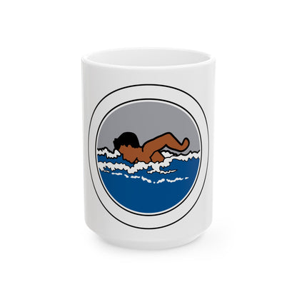 Swimming (Boy Scout Merit Badge) White Coffee Mug-15oz-The Sticker Space