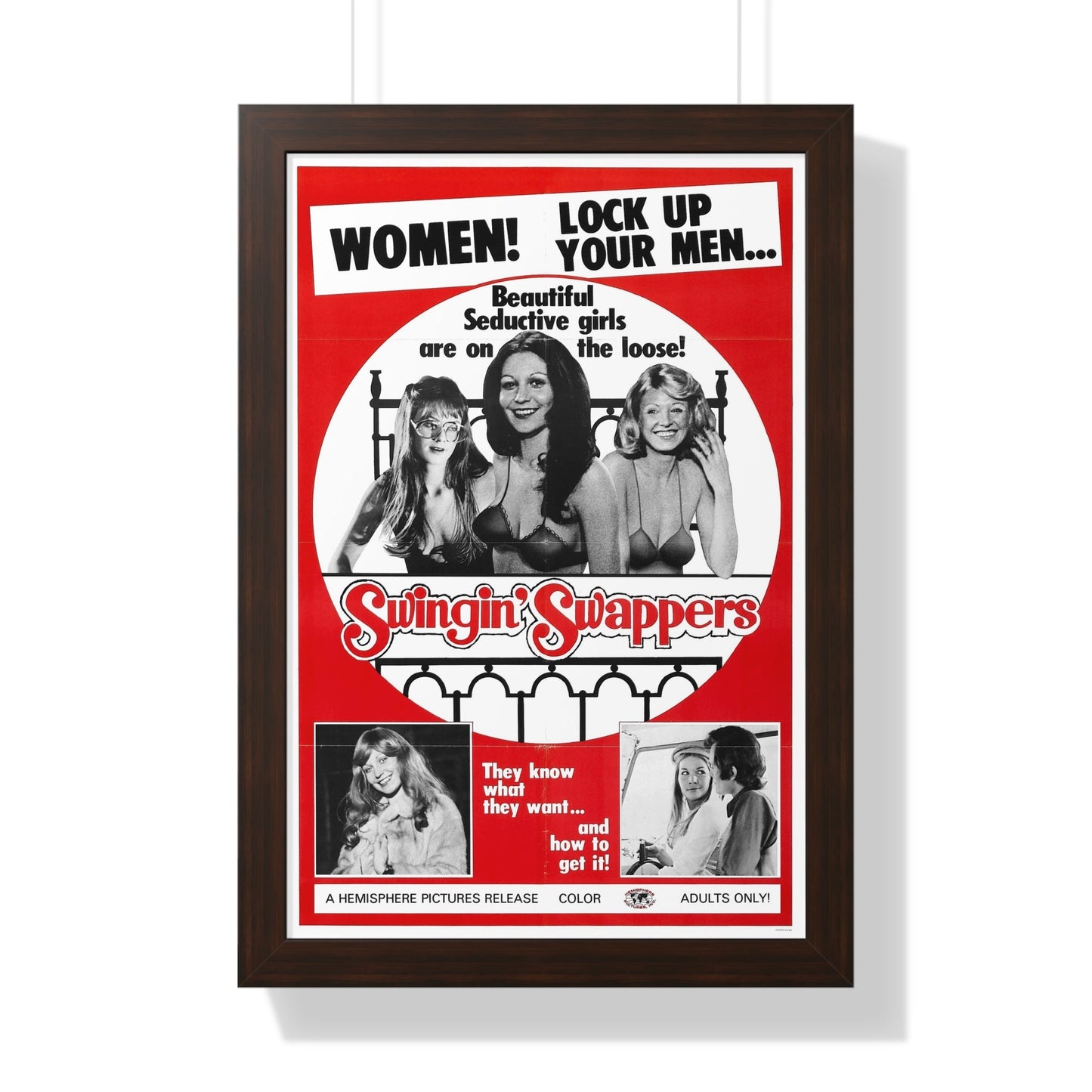 SWINGIN SWAPPERS 1973 - Framed Movie Poster-16″ x 24″-The Sticker Space