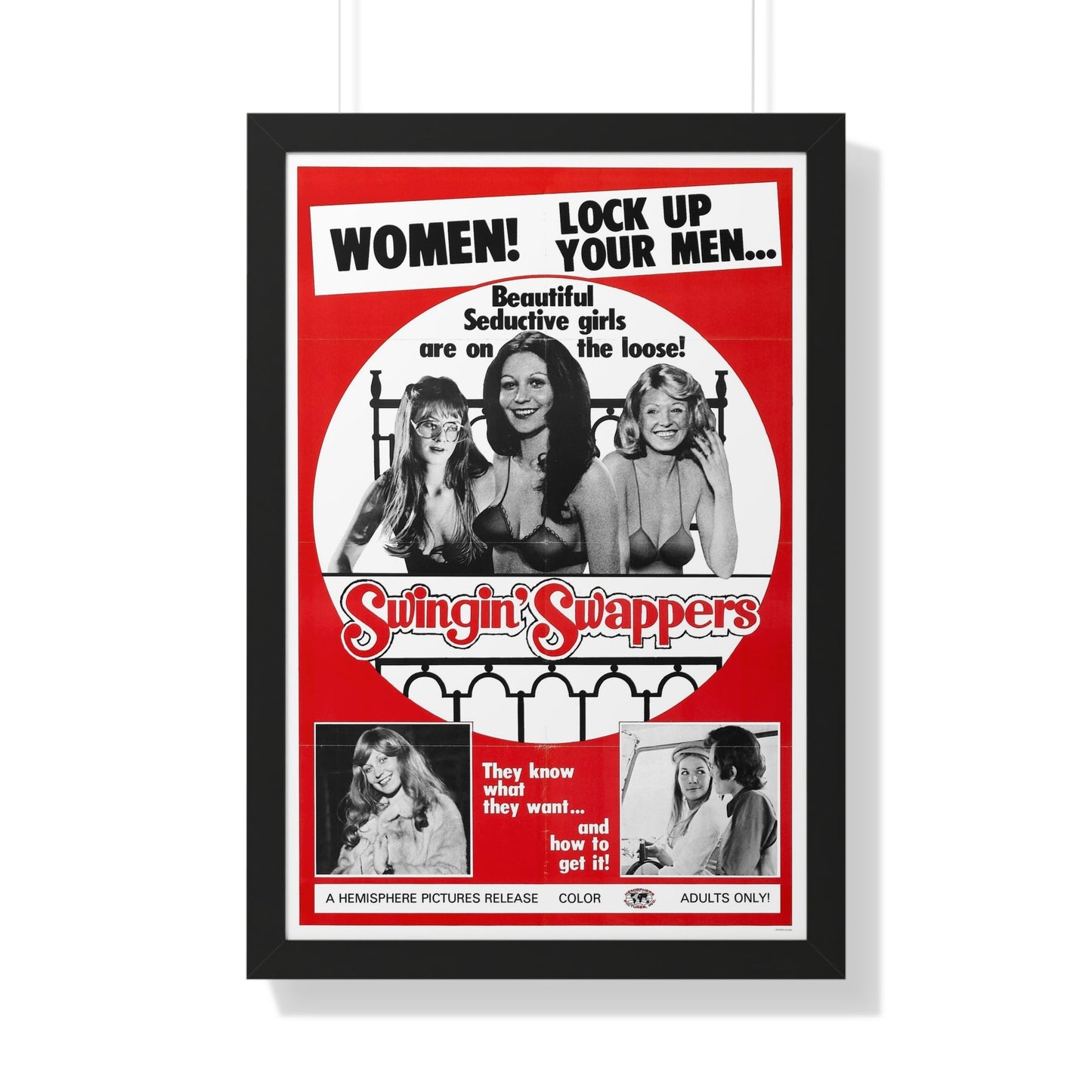 SWINGIN SWAPPERS 1973 - Framed Movie Poster-20" x 30"-The Sticker Space