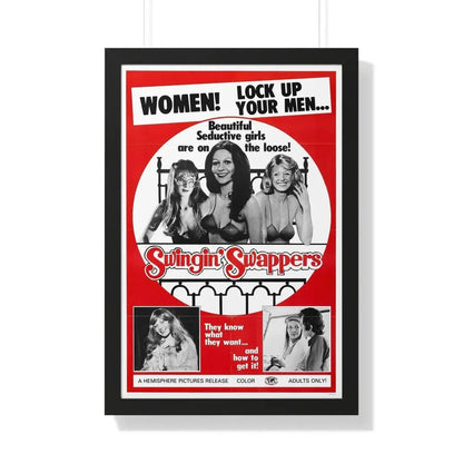 SWINGIN SWAPPERS 1973 - Framed Movie Poster 20" x 30" Black - The Sticker Space