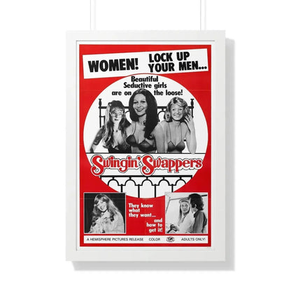 SWINGIN SWAPPERS 1973 - Framed Movie Poster 20" x 30" White - The Sticker Space