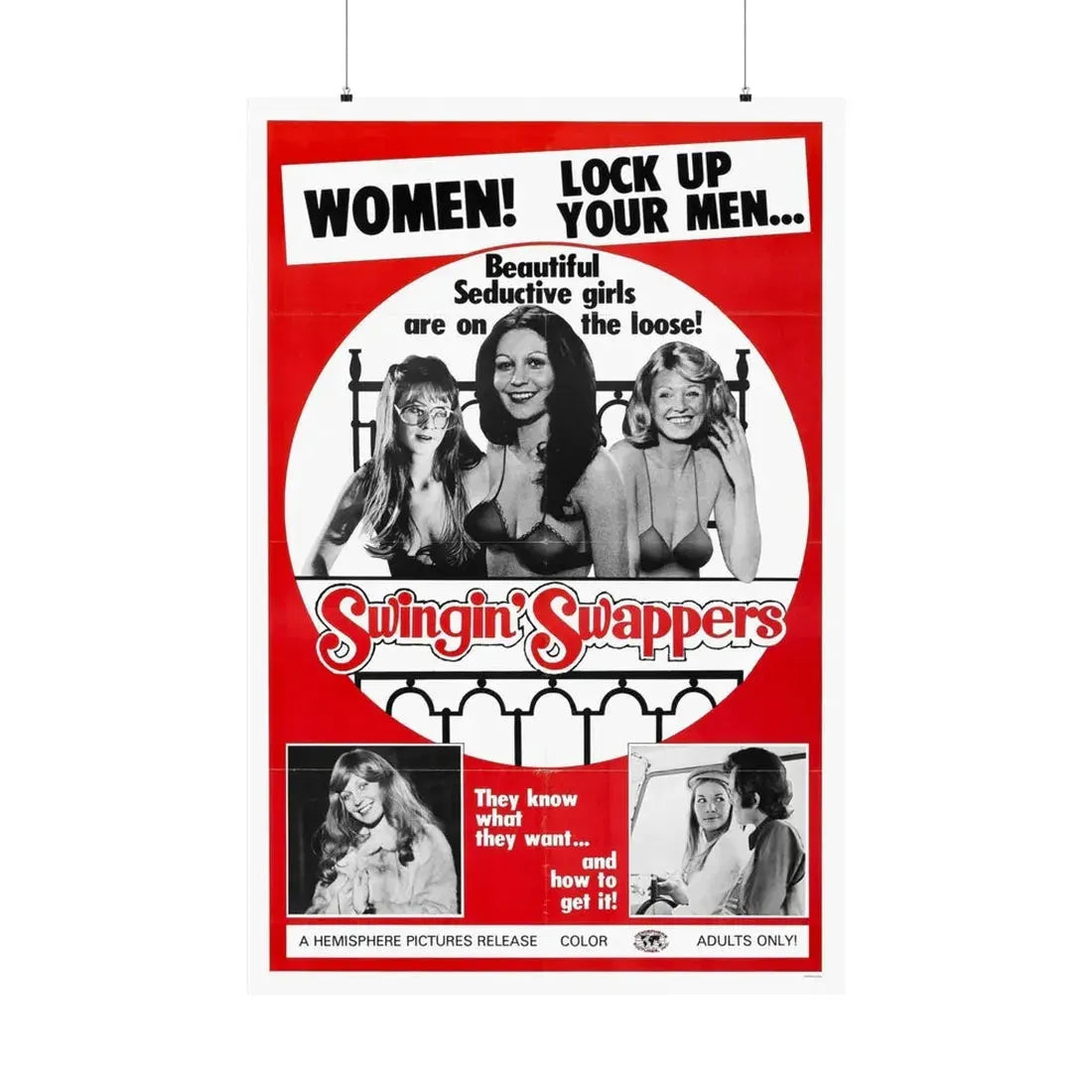 SWINGIN SWAPPERS 1973 - Paper Movie Poster 36" x 54" Matte - The Sticker Space