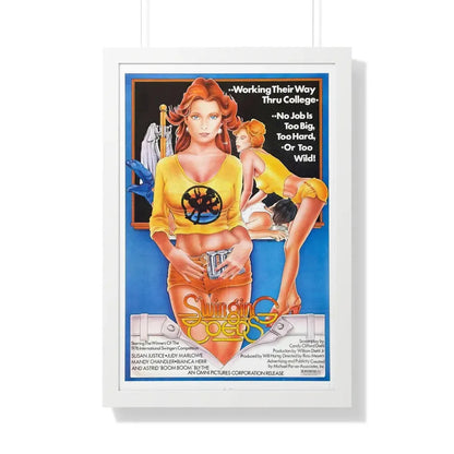 SWINGING COEDS 1972 - Framed Movie Poster 20" x 30" White - The Sticker Space