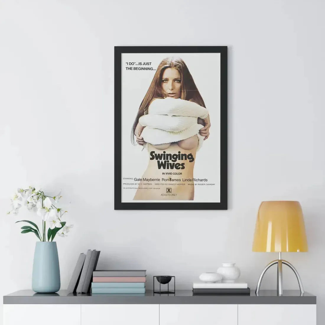 SWINGING WIVES 1971 - Framed Movie Poster - The Sticker Space