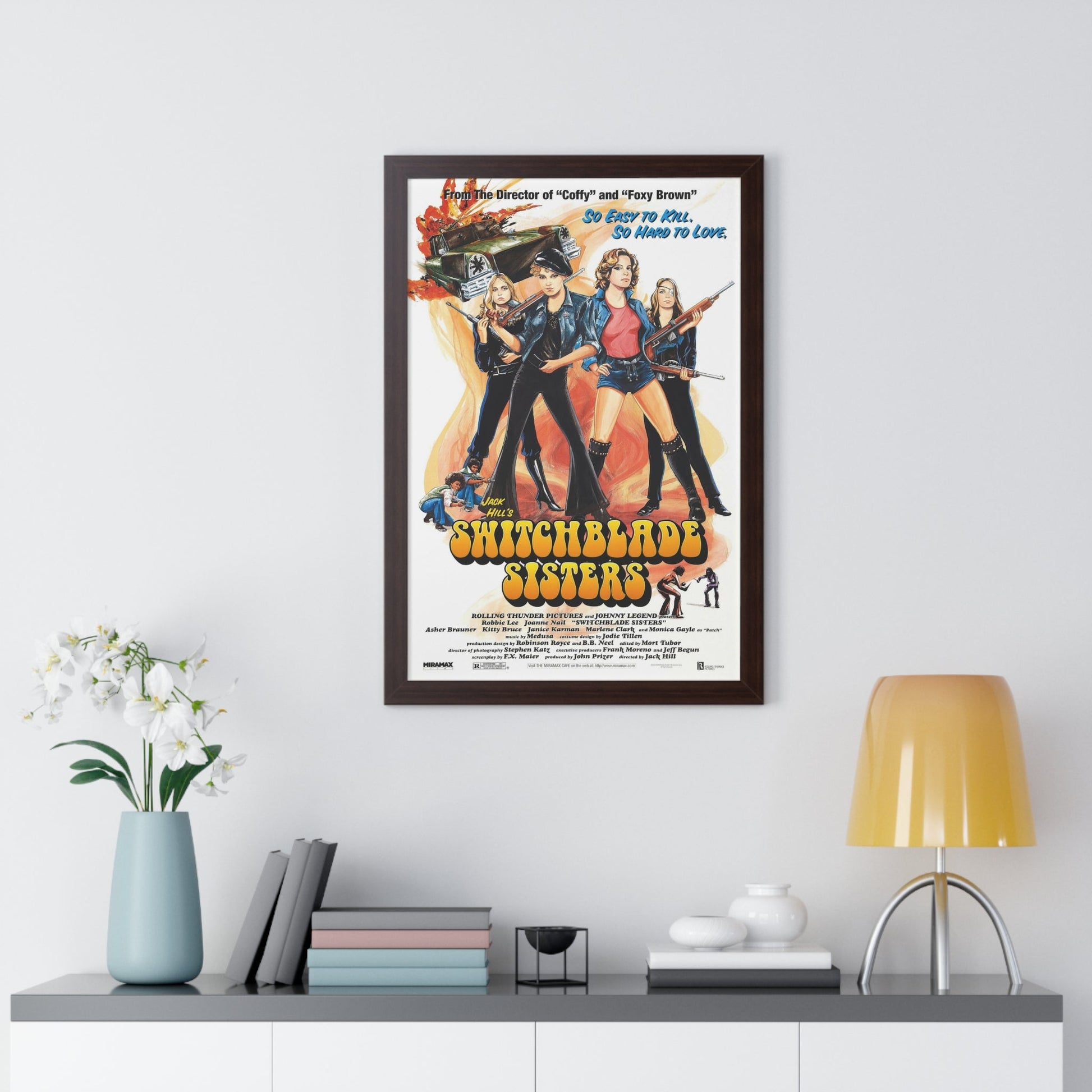 SWITCHBLADE SISTERS 1975 - Framed Movie Poster-The Sticker Space