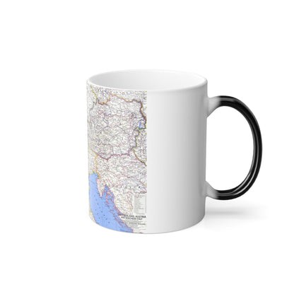 Switzerland, Austria, and Northern Italy (1965) (Map) Color Changing Mug 11oz-11oz-The Sticker Space