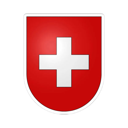 Switzerland-coat of arms (Switzerland) (Coat of Arms) STICKER Vinyl Kiss-Cut Decal 4 Inch White - The Sticker Space