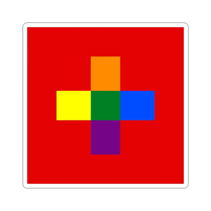 Switzerland Gay flag (Switzerland) STICKER Vinyl Kiss-Cut Decal 2 Inch White - The Sticker Space