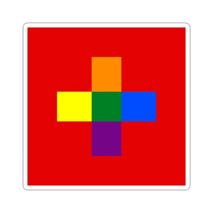Switzerland Gay flag (Switzerland) STICKER Vinyl Kiss-Cut Decal 6 Inch White - The Sticker Space