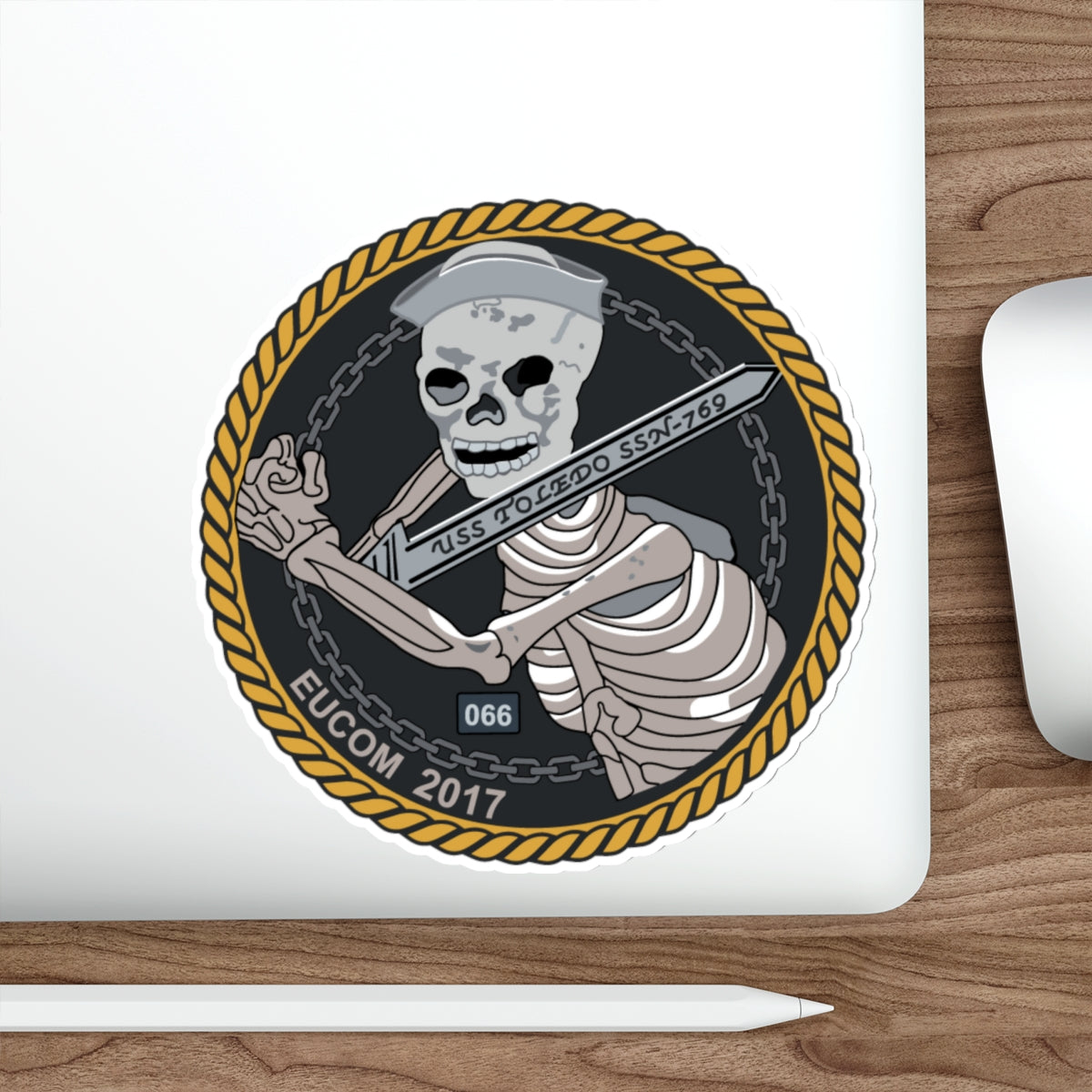 Sword of Freedom Skeleton SSN 769 (U.S. Navy) STICKER Vinyl Die-Cut Decal-The Sticker Space