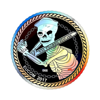 Sword of Freedom Skeleton SSN 769 (U.S. Navy) Holographic STICKER Die-Cut Vinyl Decal 4 Inch Holographic - The Sticker Space