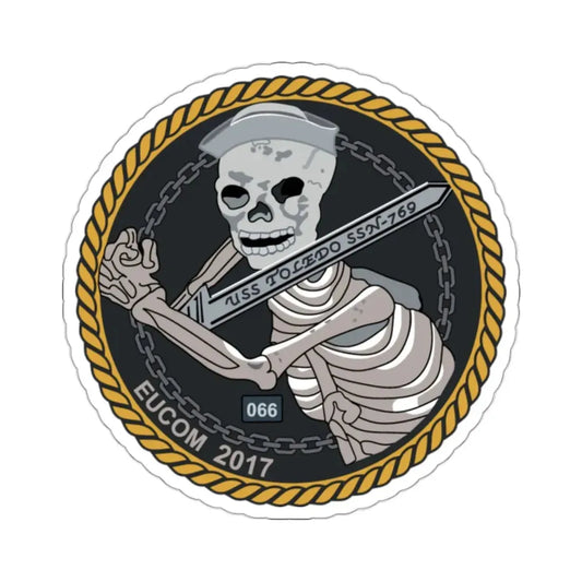 Sword of Freedom Skeleton SSN 769 (U.S. Navy) STICKER Vinyl Kiss-Cut Decal 2 Inch White - The Sticker Space