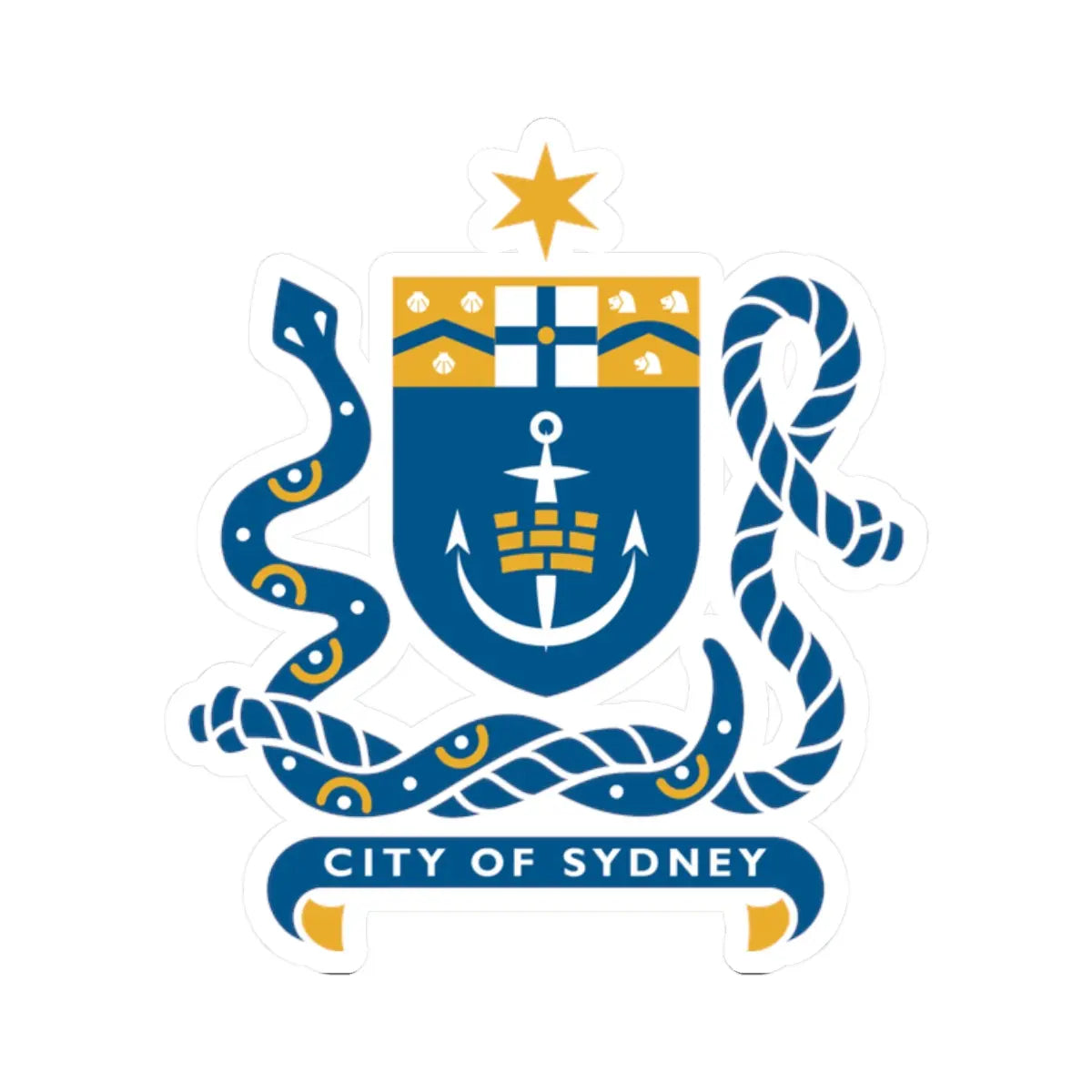 Sydney - COA (Australia) (Coat of Arms) STICKER Vinyl Kiss-Cut Decal