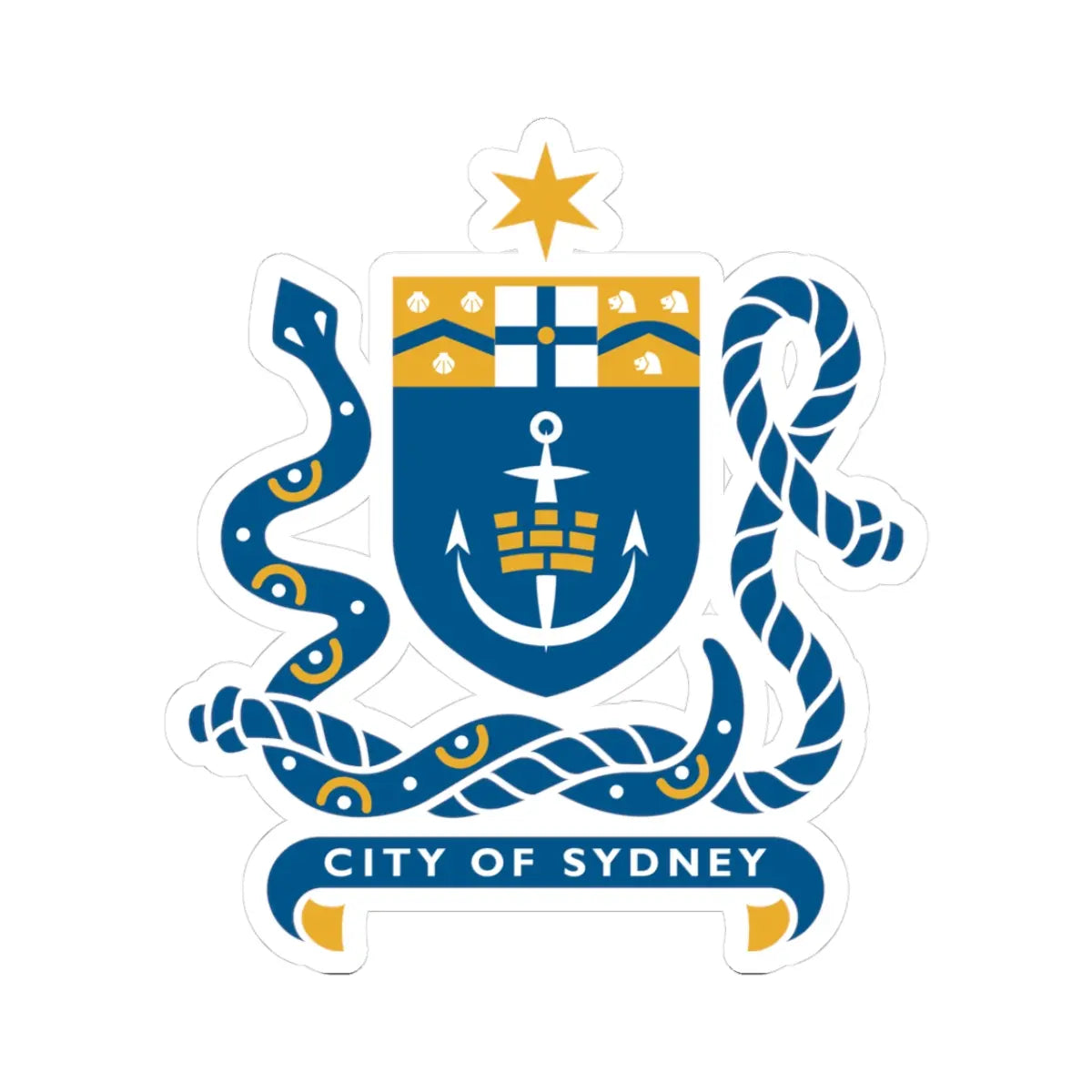 Sydney - COA (Australia) (Coat of Arms) STICKER Vinyl Kiss-Cut Decal