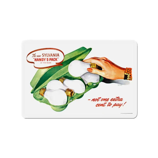 Sylvania Illustration, 1945 (Magazine Illustration) Refrigerator Magnet 2 Inch Die-Cut - The Sticker Space