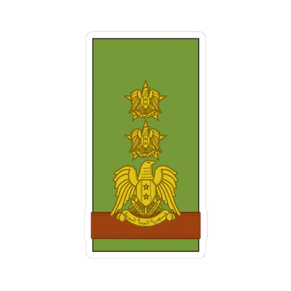 Syria Army Aqid (Syria) (Military Rank) STICKER Vinyl Kiss-Cut Decal 3 Inch White - The Sticker Space