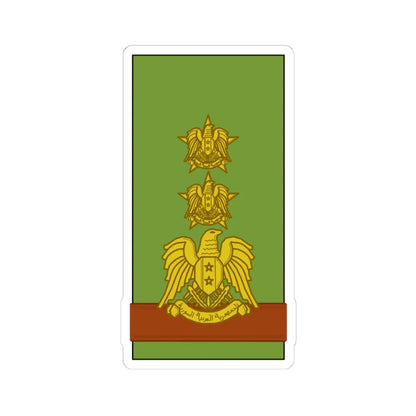 Syria Army Aqid (Syria) (Military Rank) STICKER Vinyl Kiss-Cut Decal 4 Inch White - The Sticker Space