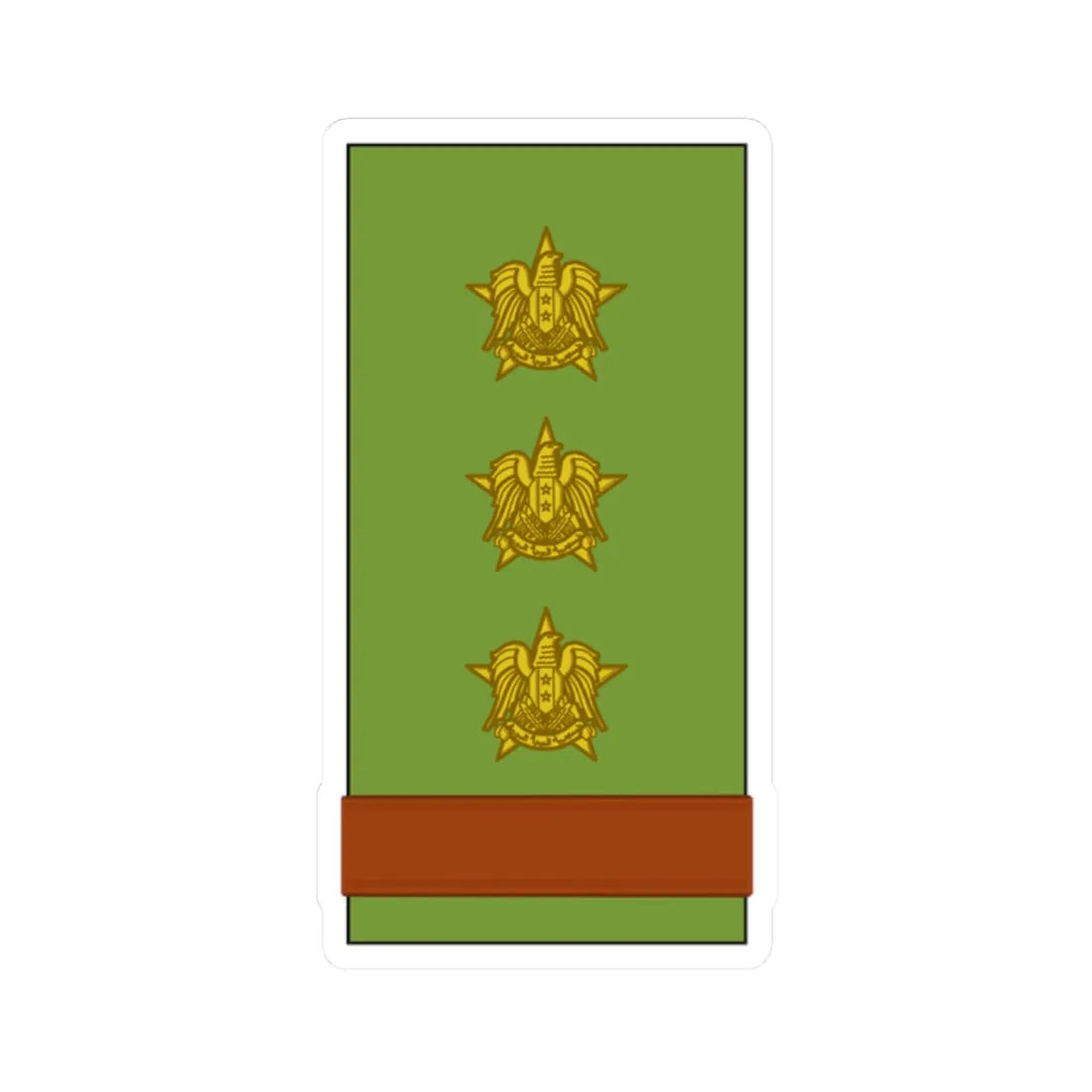Syria Army Naqib (Syria) (Military Rank) STICKER Vinyl Kiss-Cut Decal 2 Inch White - The Sticker Space