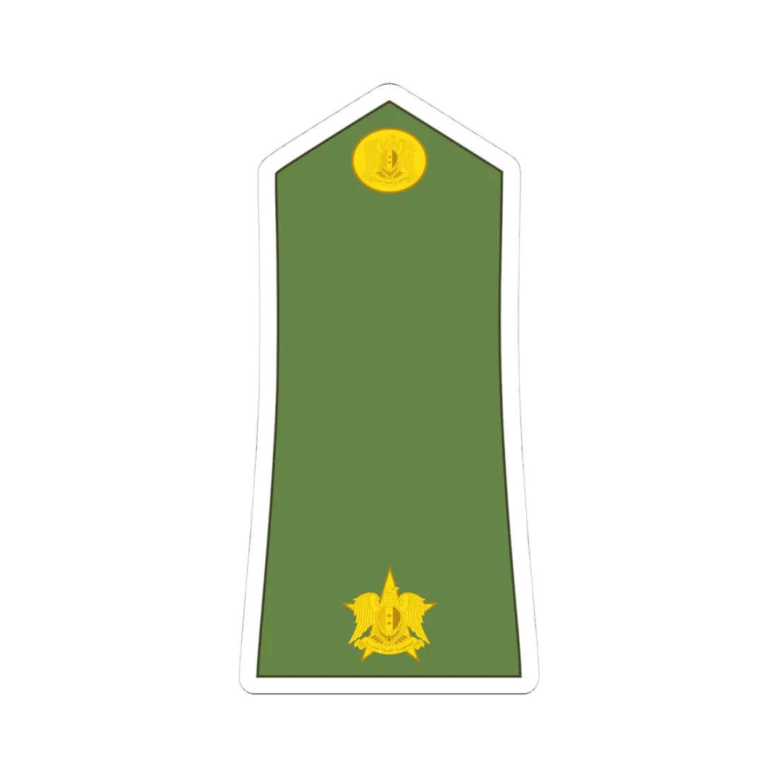 Syria army OF 1a (Syria) (Military Rank) STICKER Vinyl Kiss-Cut Decal 4 Inch White - The Sticker Space