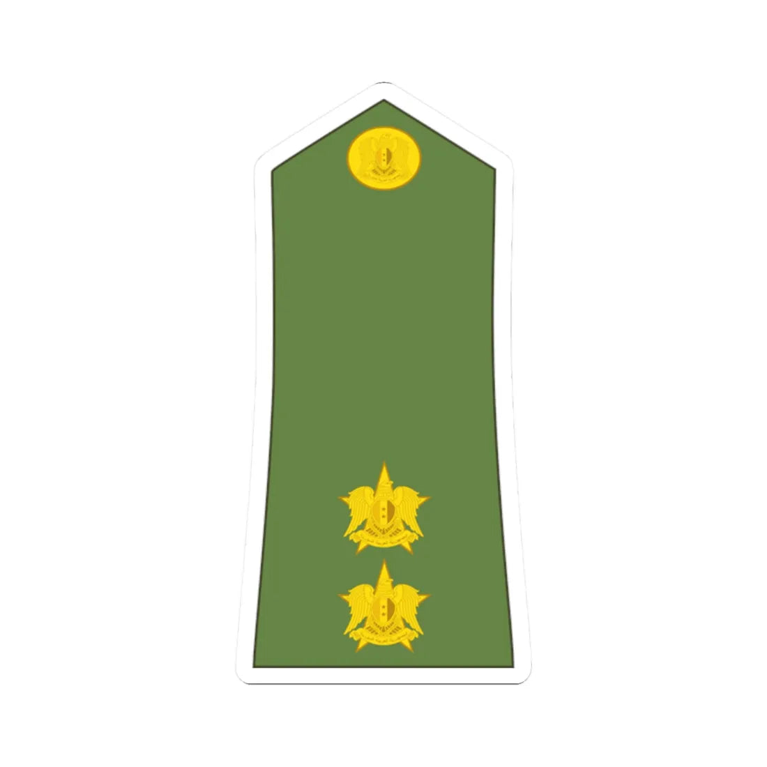 Syria army OF 1b (Syria) (Military Rank) STICKER Vinyl Kiss-Cut Decal 2 Inch White - The Sticker Space