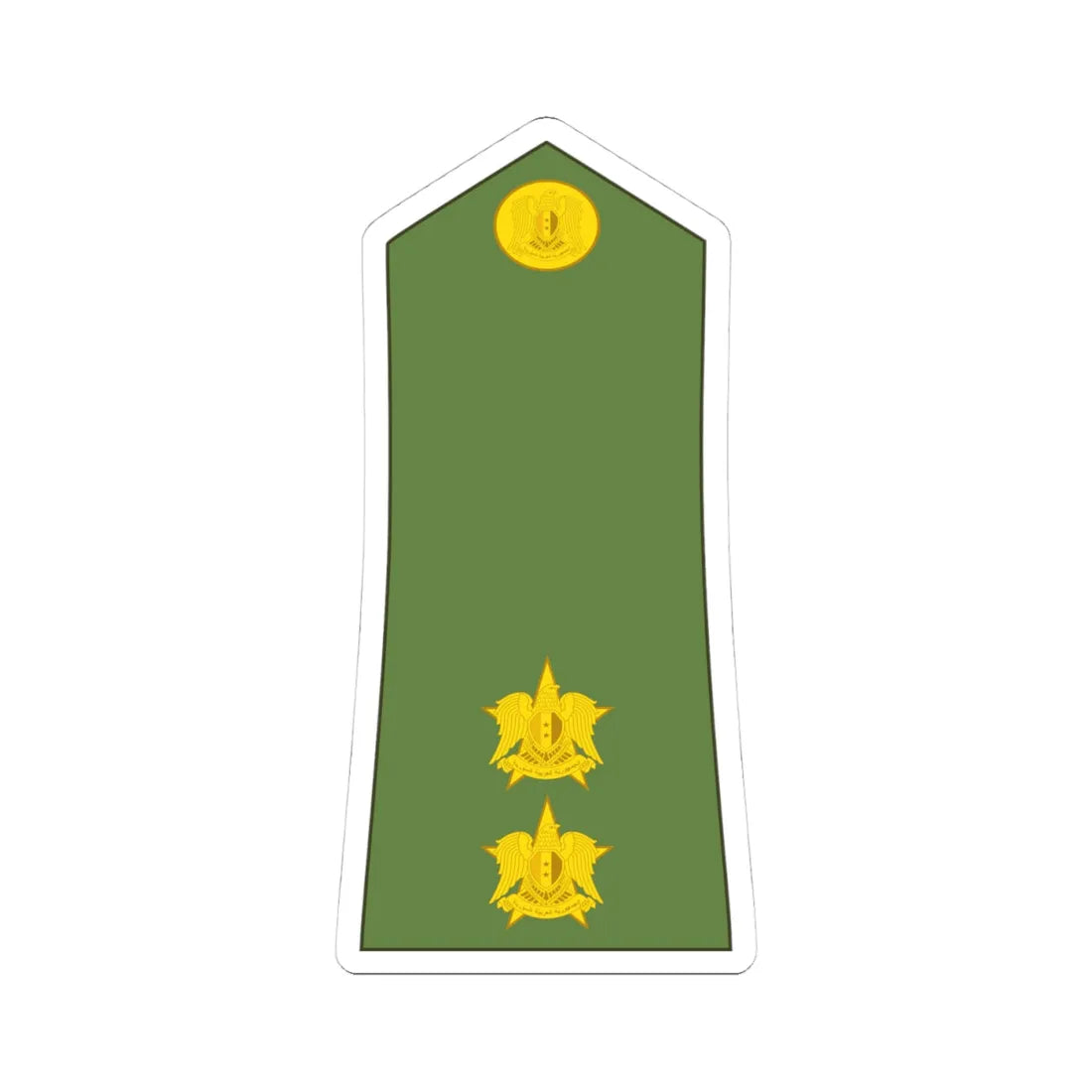 Syria army OF 1b (Syria) (Military Rank) STICKER Vinyl Kiss-Cut Decal 4 Inch White - The Sticker Space