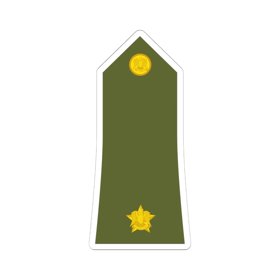 Syria Army   OF01a (Syria) (Military Rank) STICKER Vinyl Kiss-Cut Decal 6 Inch White - The Sticker Space