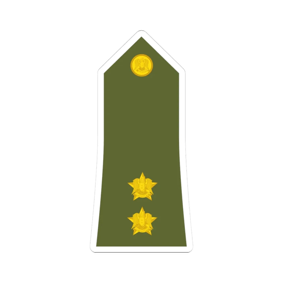 Syria Army   OF01b (Syria) (Military Rank) STICKER Vinyl Kiss-Cut Decal 3 Inch White - The Sticker Space