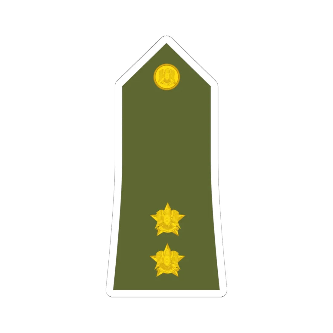 Syria Army   OF01b (Syria) (Military Rank) STICKER Vinyl Kiss-Cut Decal 6 Inch White - The Sticker Space