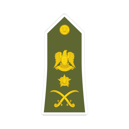 Syria Army   OF08 (Syria) (Military Rank) STICKER Vinyl Kiss-Cut Decal 3 Inch White - The Sticker Space