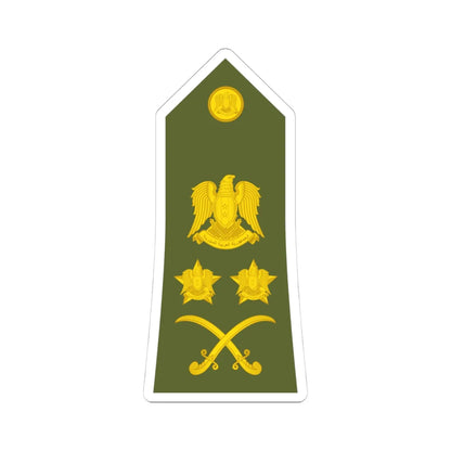 Syria Army   OF09 (Syria) (Military Rank) STICKER Vinyl Kiss-Cut Decal 4 Inch White - The Sticker Space