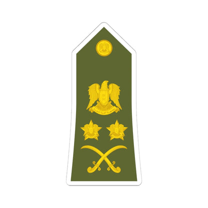 Syria Army   OF09 (Syria) (Military Rank) STICKER Vinyl Kiss-Cut Decal 6 Inch White - The Sticker Space